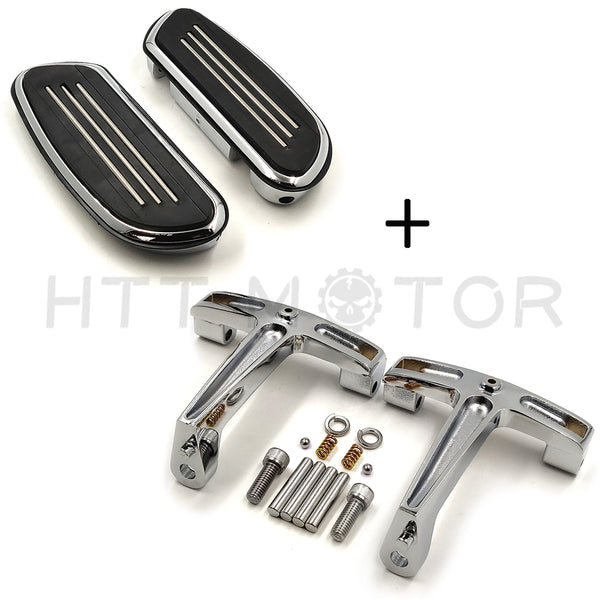 Passenger Floorboard Footboard Mount Bracket Kit For Harley FLH Touring 93-08 Chrome