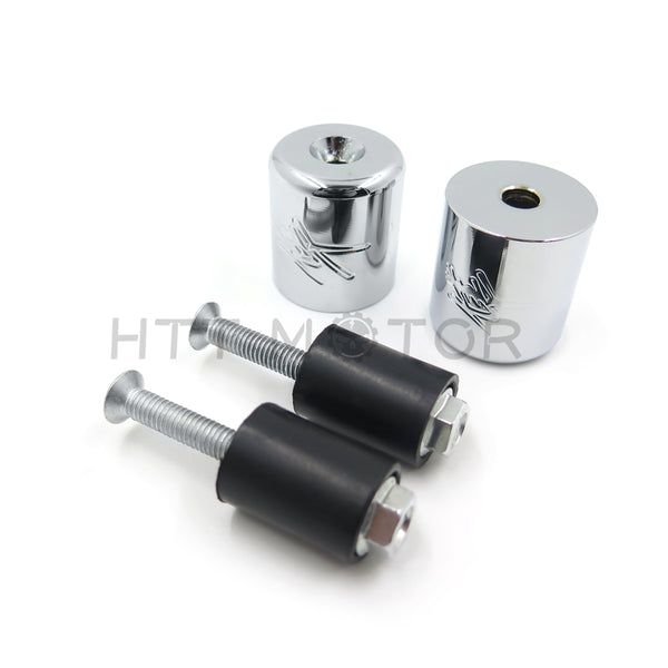 HTTMT- For SUZUKI GSX1300R HAYABUSA 1999-2016 Chrome BILLET ALUMINUM Bar ends Rubber