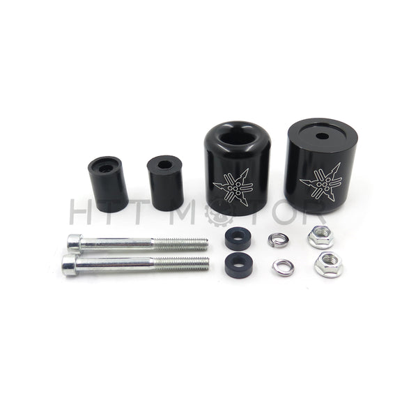 HTTMT- Handlebar Bar End Slider Black Rubber For Yamaha R1 98-12/ R6 (2006-Up)/ FJR1300