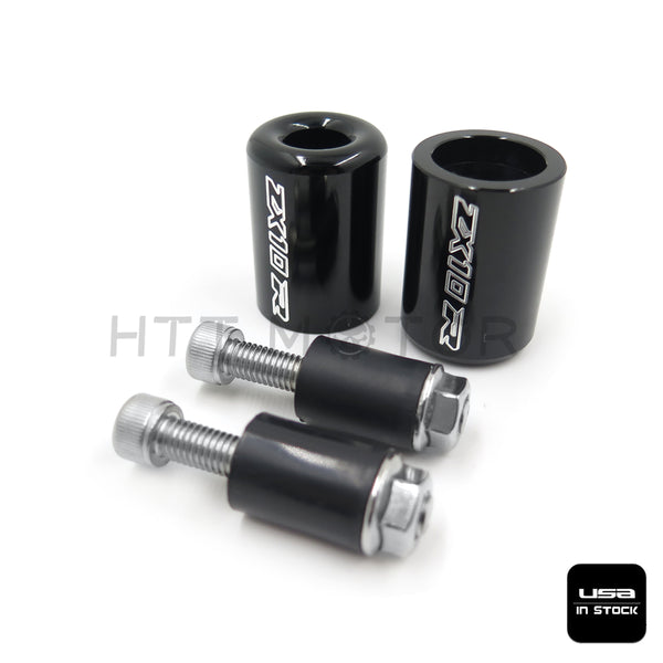 HTTMT- BLACK Bar End Slider Kit Rubber for Kawasaki 2006-07 Ninja ZX-10R ZX10R