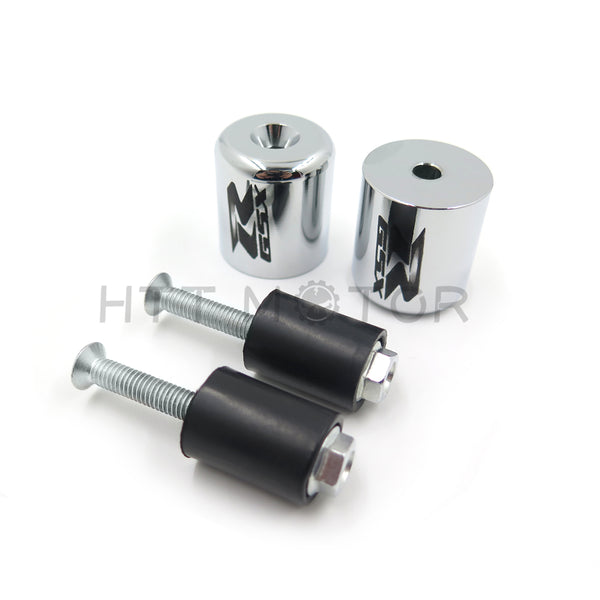 HTTMT- Chrome Hand Bar End For Suzuki GSXR600 92-14/GSXR750 96-14/GSXR1000 01-14 Rubber