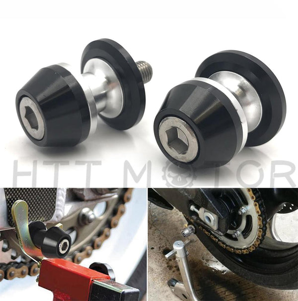2pcs CNC Swingarm Spools Sliders Universal Motorcycle Starting Screw 6MM Black