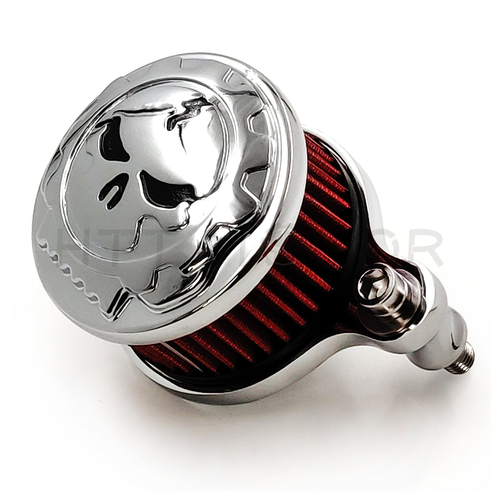 Skull Air Cleaner Intake Filter For Harley Sportster XL883 XL1200 1988-2015 Chrome