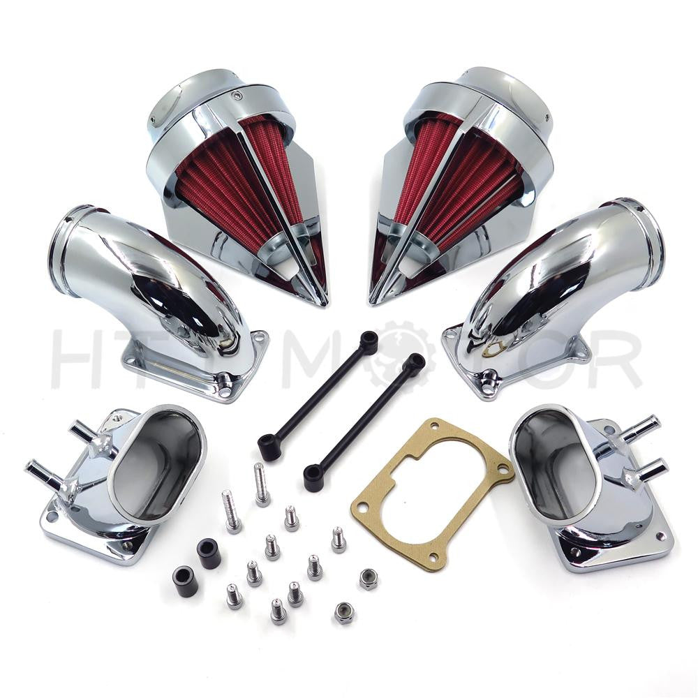 Chrome Dual Spike Air Cleaner Red Filter Kit Intake For Suzuki Boulevard M109R?