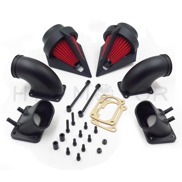 Black Dual Spike Air Cleaner Red Filter Kit Intake For Suzuki Boulevard M109R?