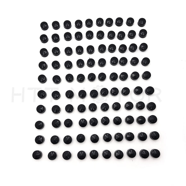HTTMT- 100 Piece Black 1/4" Allen Socket Bolt Cap Dress Kit Fits Harley Misc Hardware