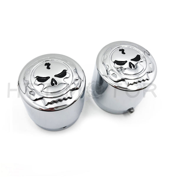 Skull Front Axle Nut Cover Cap 29mm For Harley Softail Dyna V-Rod Sportster