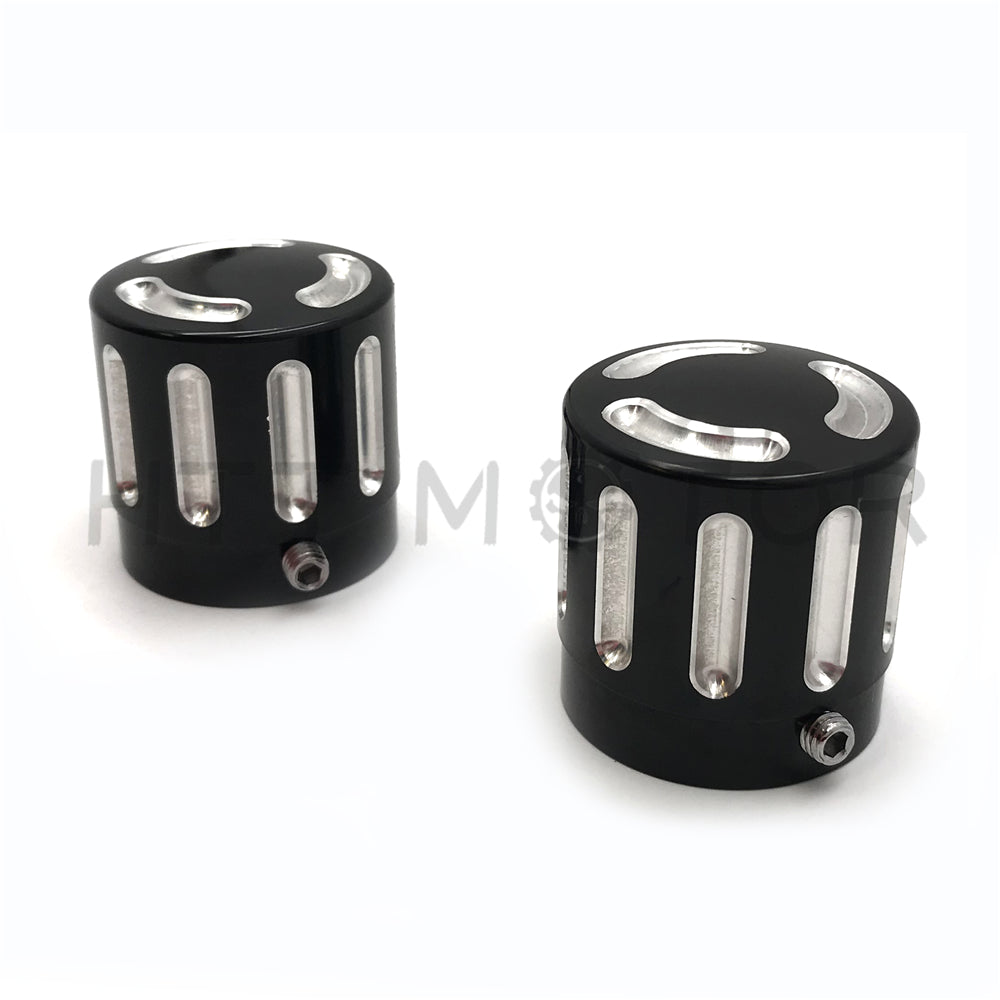 Smile 29mm Front Axle Nut Cover Cap For Harley Yamaha Honda Kawasaki Choppers Black
