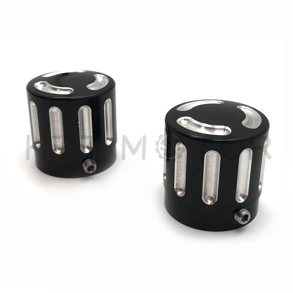 Smile 29mm Front Axle Nut Cover Cap For Harley Yamaha Honda Kawasaki Choppers Black