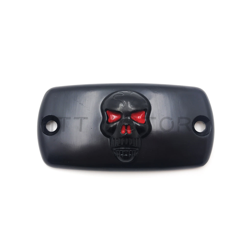 HTTMT- Black Brake Fluid Reservoir Cap Skull For Honda
