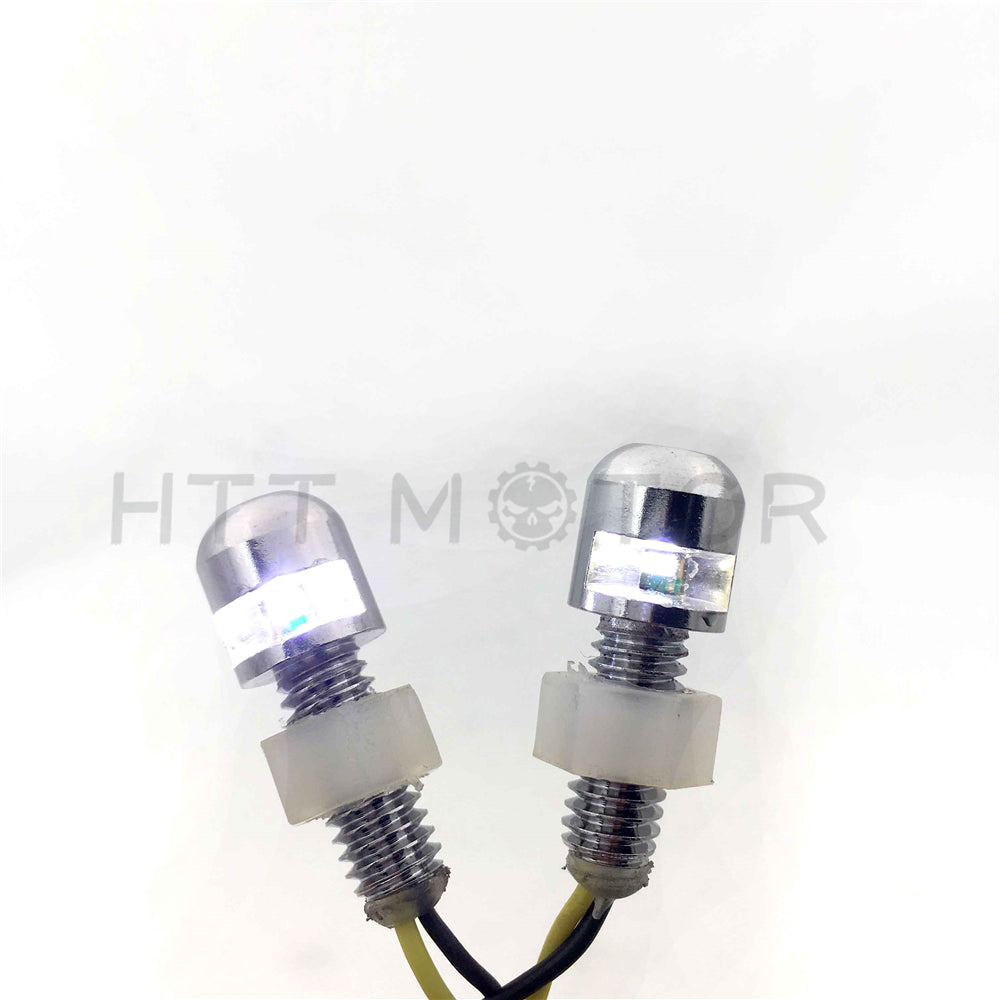 Motorcycle CHROME LED Tag light bolt custom chopper license plate SUPER WHITE