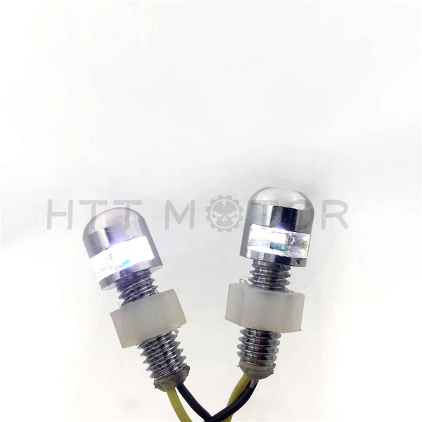 55 PCs Motorcycle Chrome Universal Led License Tag Plate Bolt Lights