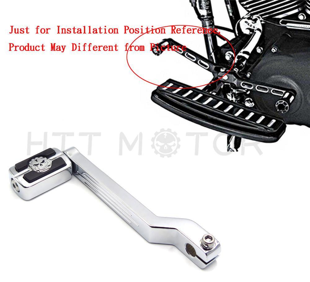 1 Chrome Billet Slotted Toe Shift Lever Arm for 86-16 Harley Big Twin Shifter