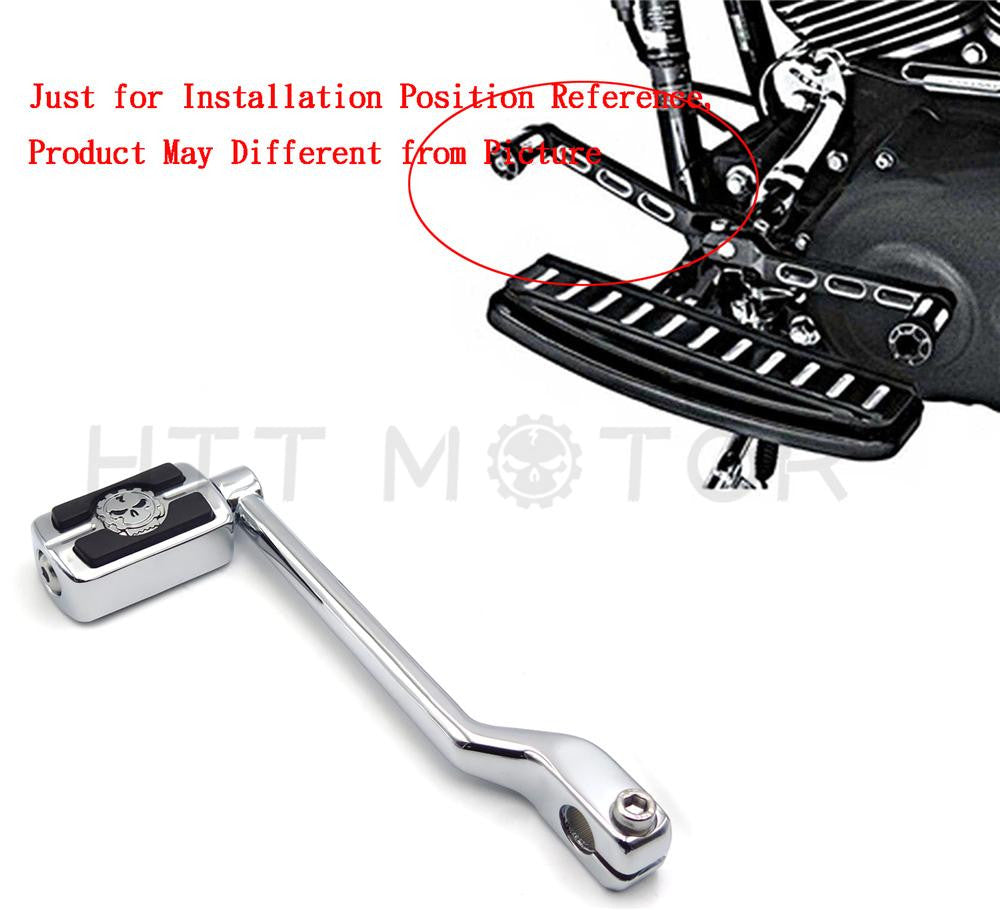 CHROME SKULL SMOOTH SHIFT LEVER ARM FOR DYNA SPORTSTER HARLEY SHIFTER