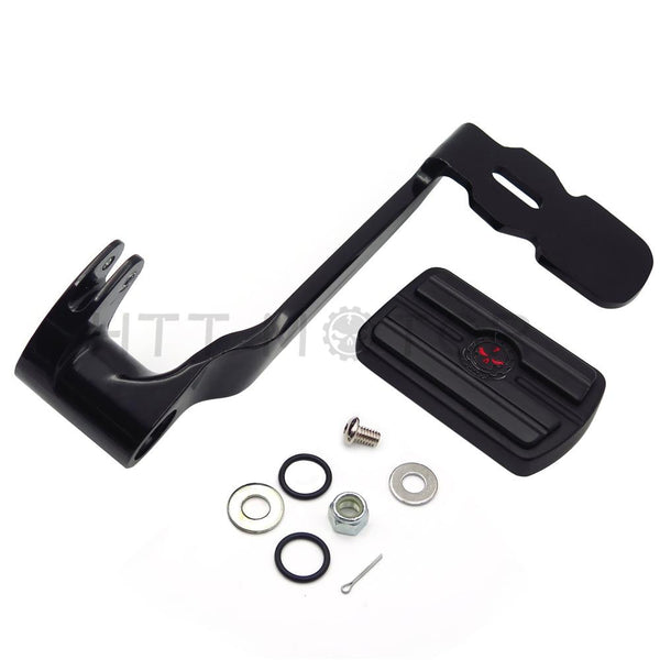 BLACK EXTENDED BRAKE PEDAL GEAR SKULL FOR 14-18 HARLEY TOURING TRIKES Tri Glide