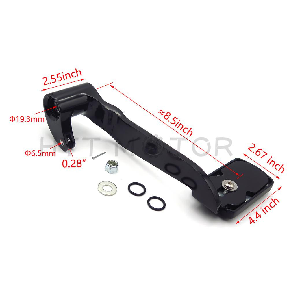 extended brake pedal harley touring Black EXTENDED BRAKE PEDAL ARM GEAR SKULL FOR 2014-2018 HARLEY TOURING AND TRIKE