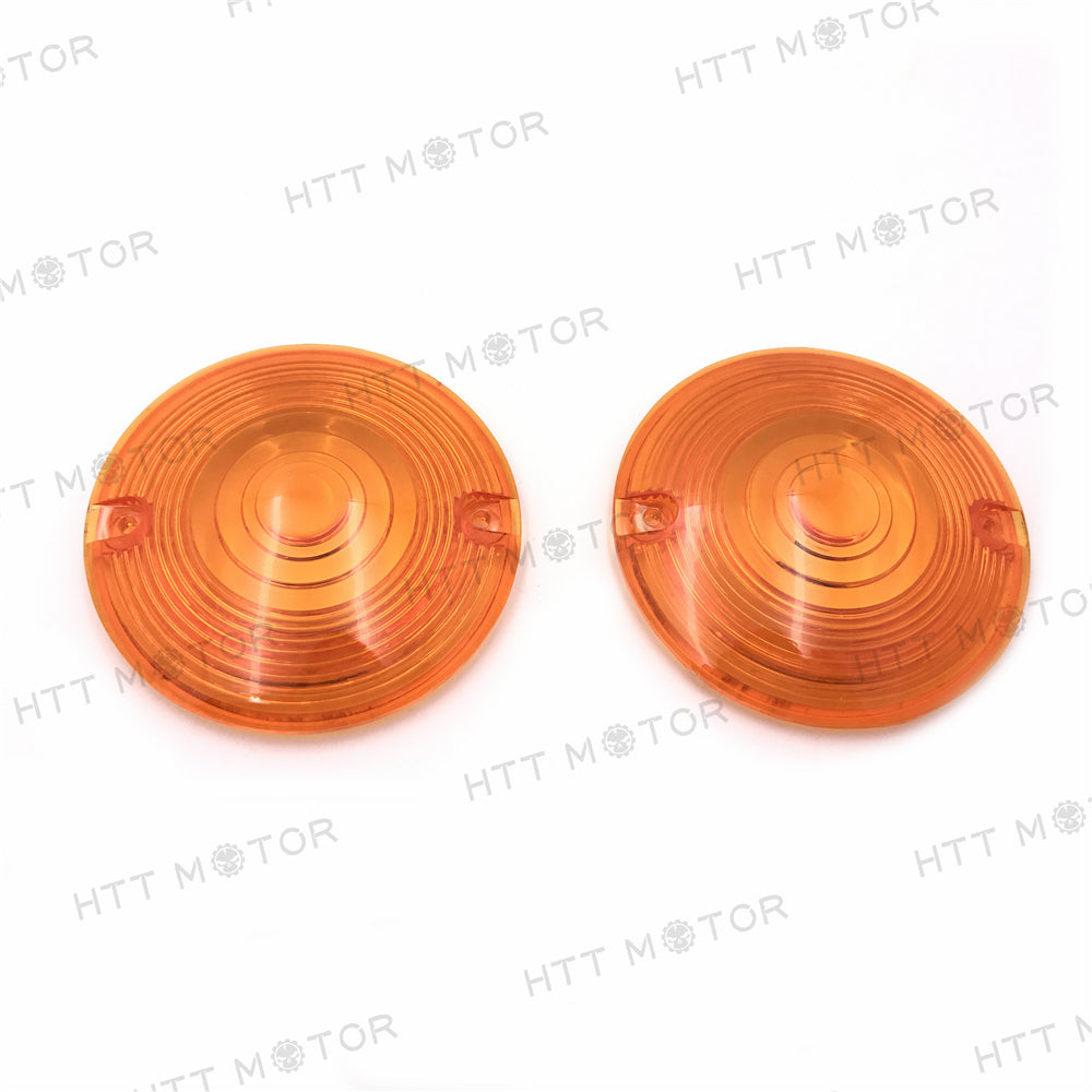 HTTMT- Orange Turn Signal Lens Covers For 86-12 Harley Road Glide Road King Tour Glide