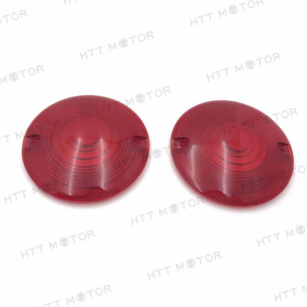 HTTMT- Red Turn Signal Lens Cover Top For 86-12 Harley Electra Glide Tour Glide