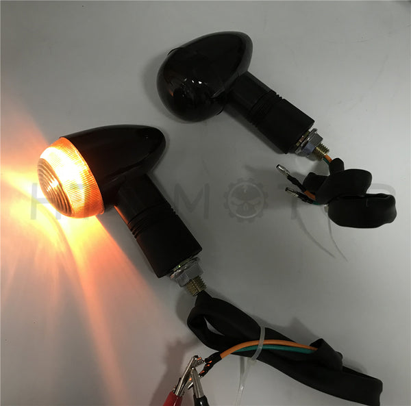 Universal Motorcycle 12V Turn Signal Light Indicator Blinker Black fit Harley US