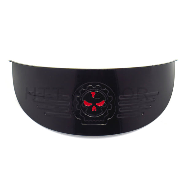 Skull HARLEY BLAKC 7" HEADLIGHT VISOR HEAVY DUTY THICK For Harley XL XLH FXR FX