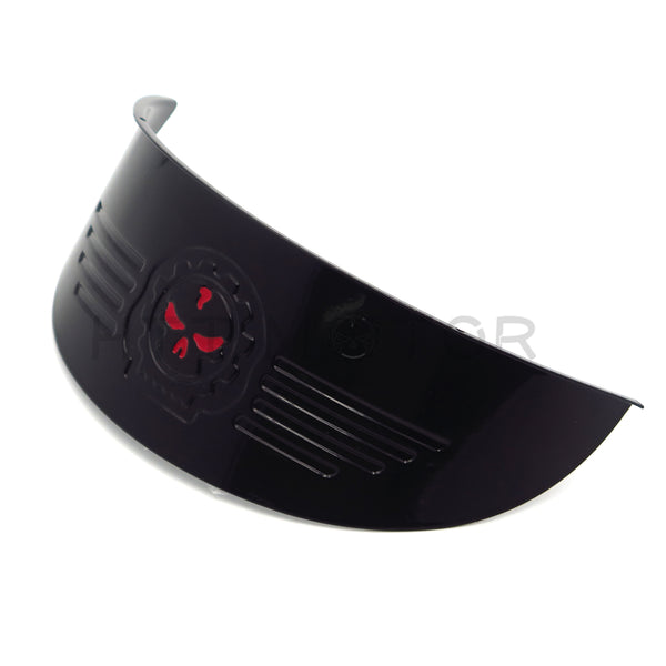 Skull Black 7" Headlight Visor Heavy Duty Thick For Harley XL XLH FXR FX