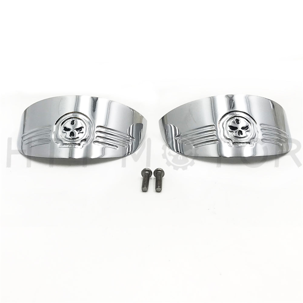 Skull Turn Signal Visors For Harley 86-92 FXRT/86-90 FLST/88-17 FLSTC/94-17 FLHR