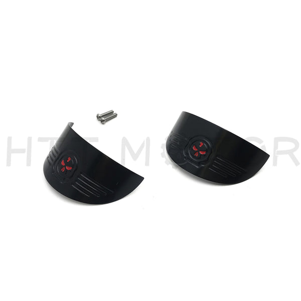 Skull Rear Turn Signal Visors For Harley 86-90 FLST/94-17 FLHR/86-09 FLHT Black