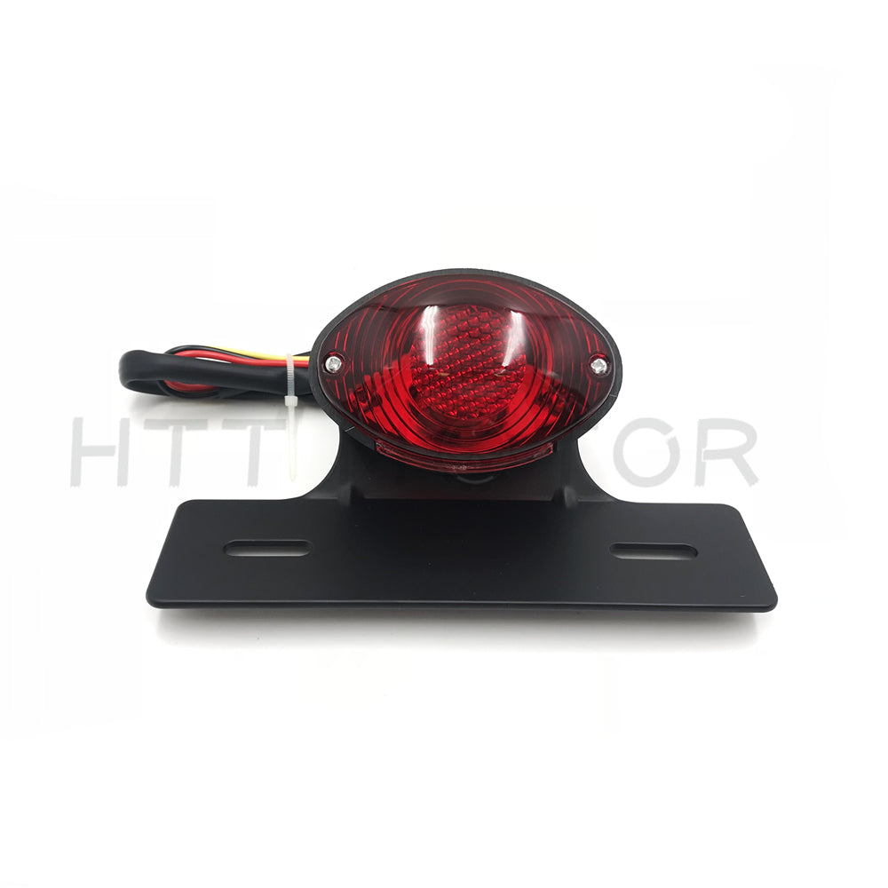License Plate Brake Tail Light For Ducati Harley Honda Benelli Aprilia Black
