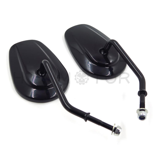 8mm New Black Rearview Mirrors For Harly Davidson FLSTC FXDB DYNA FXDF FLSTF
