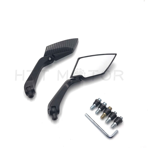 HTTMT- Diamond Blade Rearview Mirrors 8mm 10mm Fit All Motorcycle Honda Harley Kawasaki