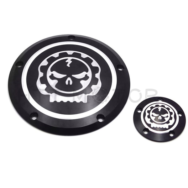 Gear Skull Derby Timer Cover For Harley Dyna Sportster Street Bob  XL 883 1200