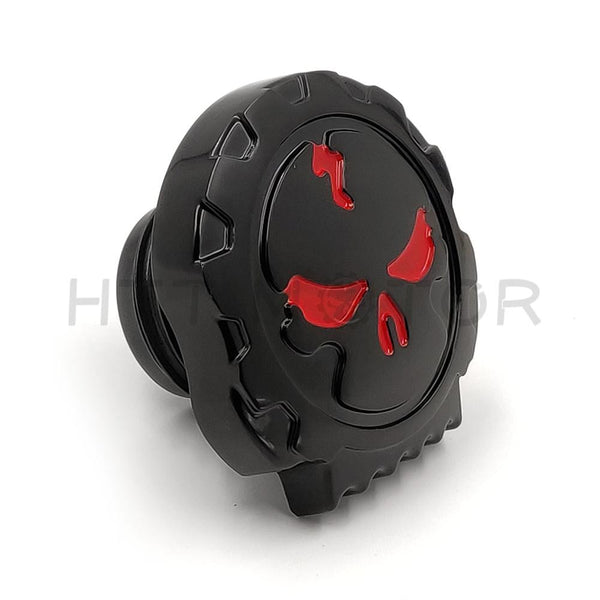 Black Skull Gas Cap Vented Fuel Cap for Harley XL & Big Twin Gas Tank Cap 84-15