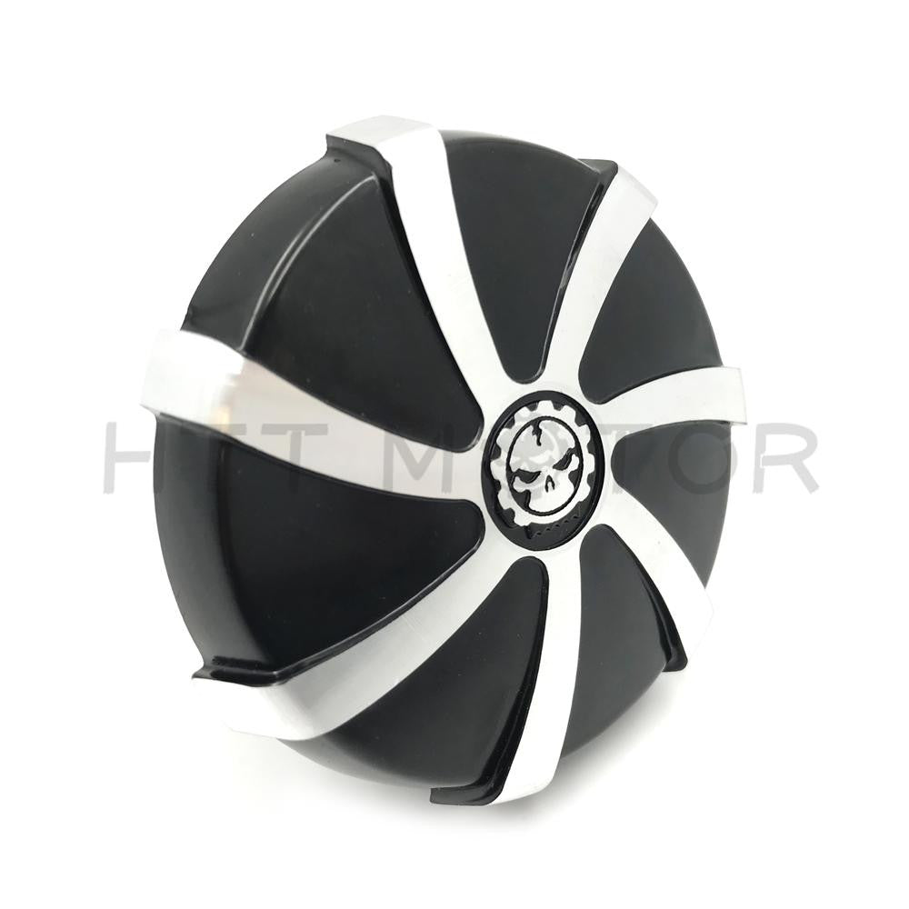GAS CAP Black Gear Skull CUSTOM SKULL FOR HARLEY 84-15 FUEL TANK SCREW IN