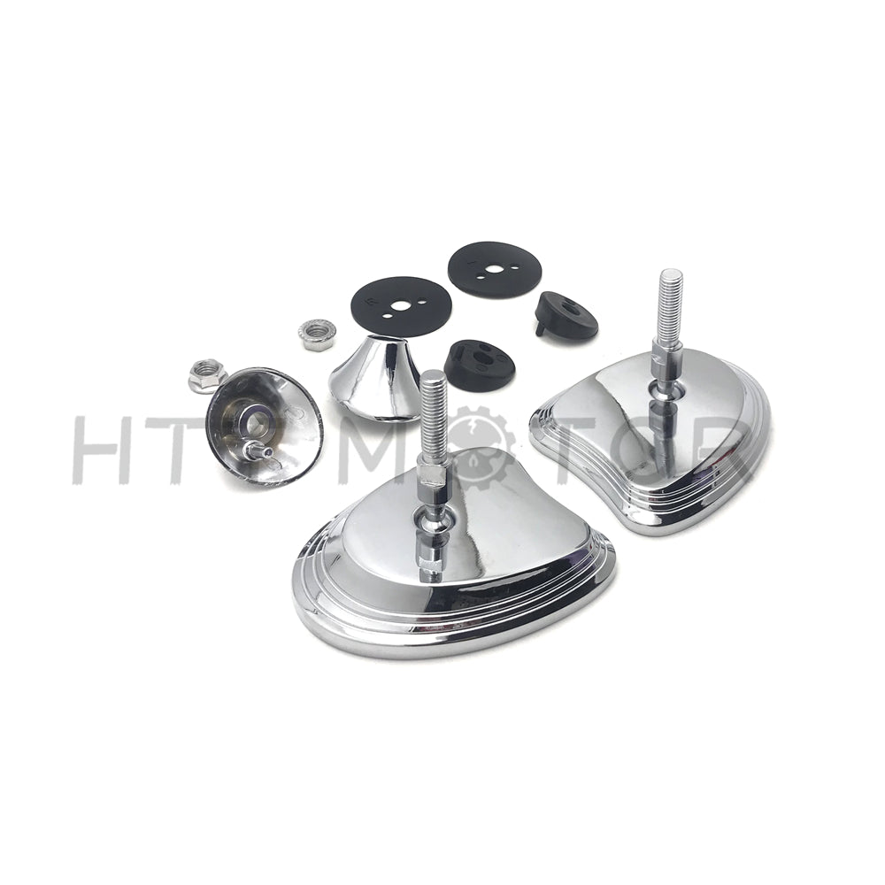 HTTMT- Chrome Rearview Fairing Mount Mirrors For 2014-Later Harley Touring FLHX FLHT