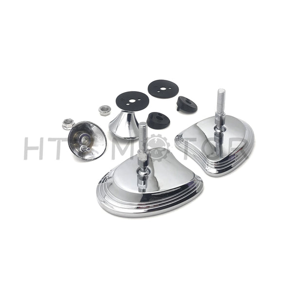 HTTMT- Chrome Rearview Fairing Mount Mirrors For 2014-Later Harley Touring FLHX FLHT