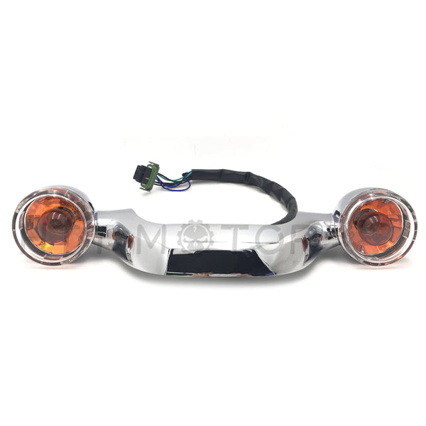 HTTMT Chrome Bullet Rear Light Bar Kit with Clear Lenses
