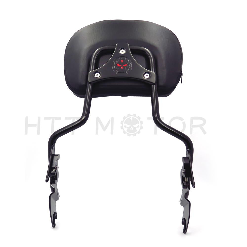Adjustable Backrest Sissy Bar w/ pad For Harley Street Glide FLHX Gloss Black
