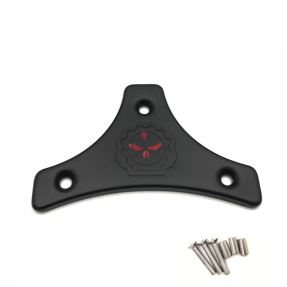 Sissy Bar Backrest Pad Mount Kit w/ Skull Plate For '09-'17 Harley Touring GBK