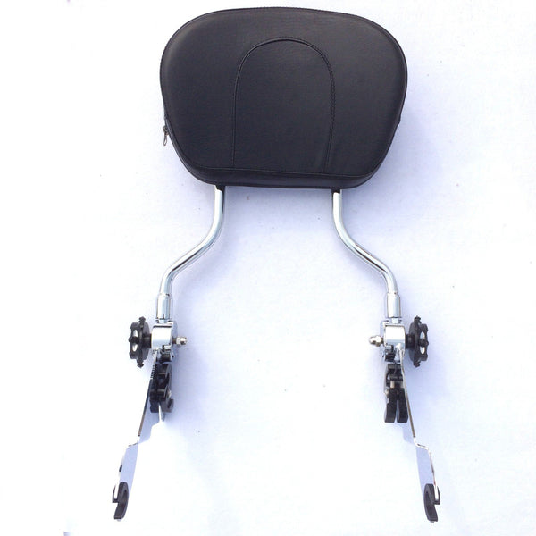 HTT Motorcycle Black Adjustable Detachable Backrest Sissy Bar with pad For 2007 2008 2009 2010 2011 2012 2013 2014 2015 Harley Davidson FLHR Road King FLHX- Street Glide