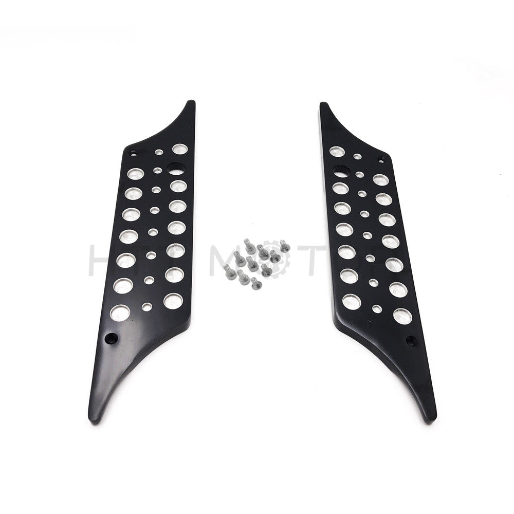 HTTMT Black CNC Billet Hard Bag Latch Cover For Harley Touring 93-13 bubble