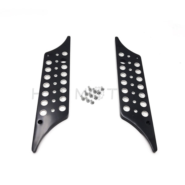 HTTMT Black CNC Billet Hard Bag Latch Cover For Harley Touring 93-13 bubble