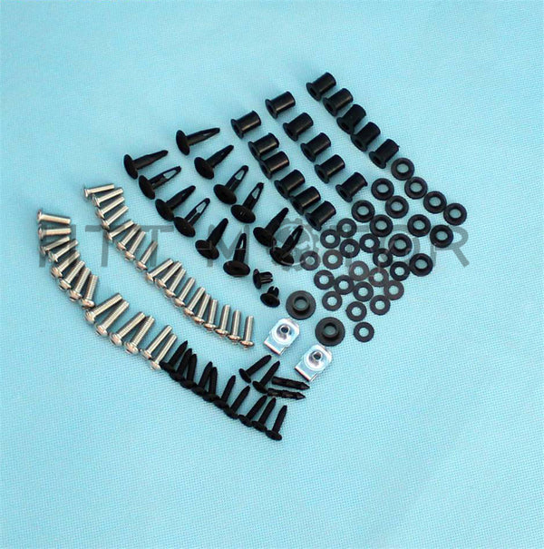 HTTMT- Complete Fairing Bolt Kit Body Screws For Honda CBR954RR 02-03 Stainless Plastic