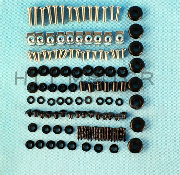 HTTMT- Complete Fairing Bolt Kit Screws Washers For Suzuki GSX-R 1000 03-04 Stainless