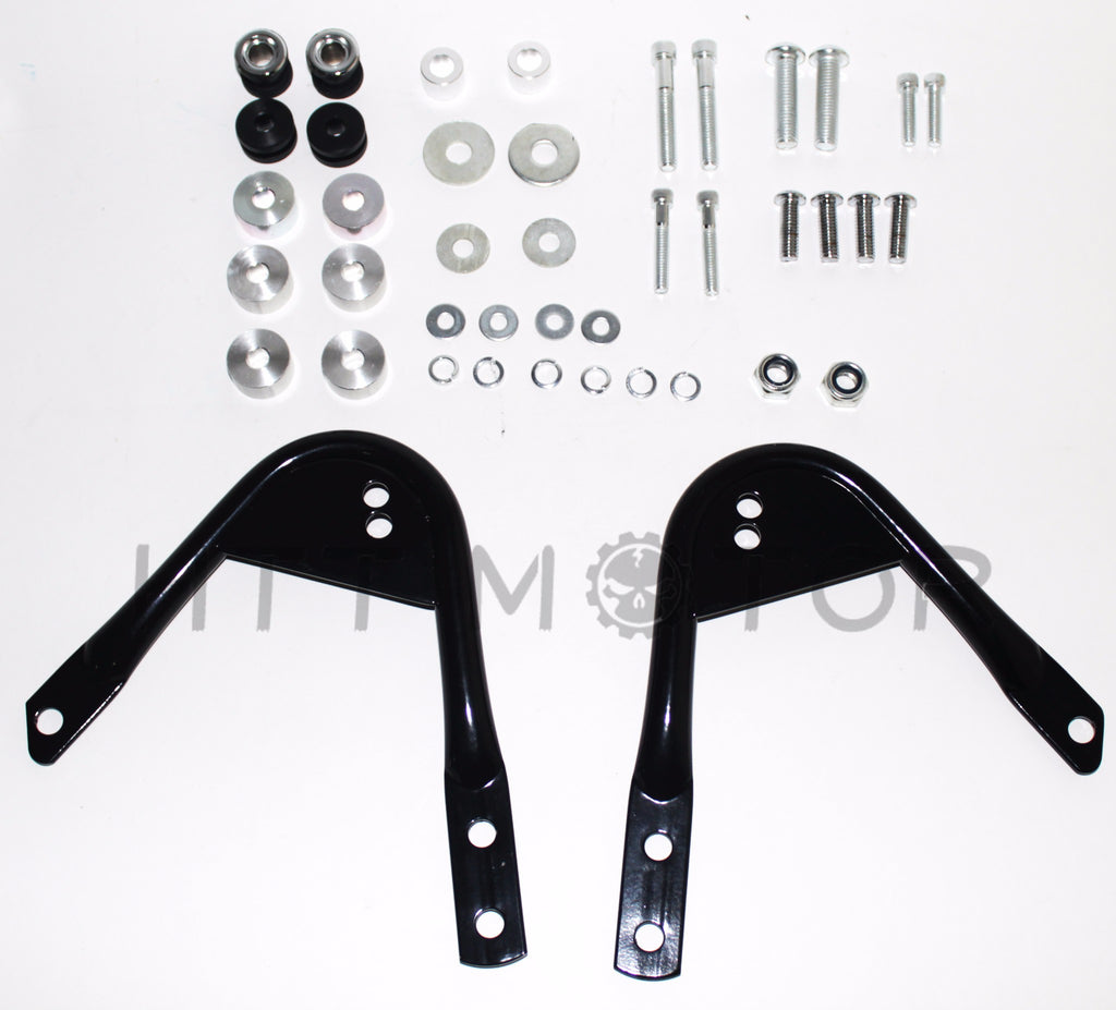 HTTMT- Detachable Two Up Luggage Rack Docking Hardware Kit For Harley Touring 97-08