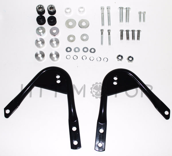 HTTMT- Detachable Two Up Luggage Rack Docking Hardware Kit For Harley Touring 97-08