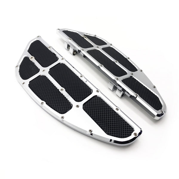 Pair Black Footpeg Foot Board Front Floorboard For Harley Touring 1984-15 Dyna Switchback FLD