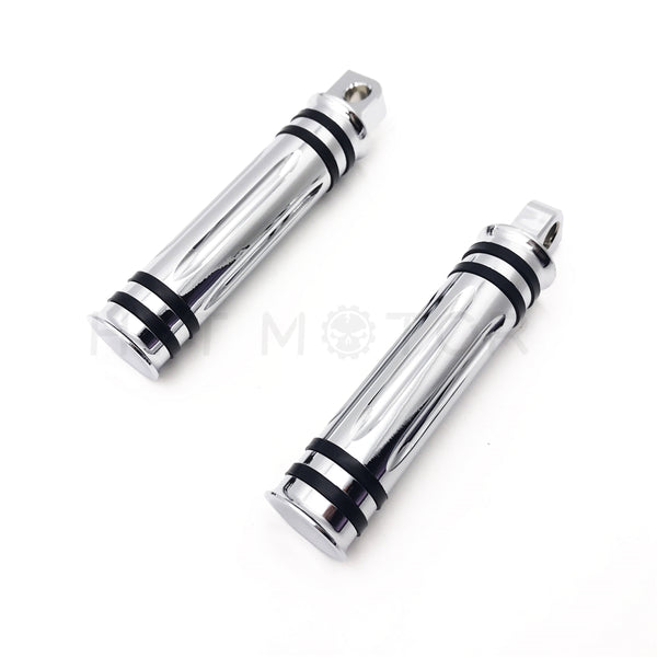 HTTMT A Pair CNC Anti-skid Aluminum Footrests Foot Pegs For Harley