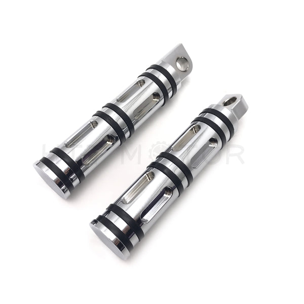 HTTMT Chrome CNC Foot Pegs Rest Levers For Harley Motorcycle Touring Male Peg Mount