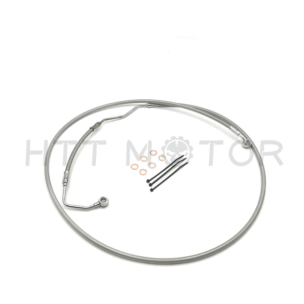 Upper Front Brake Line +12" Kit 09-13 Harley Touring w/ABS 14" Monkey Handlebars Chrome