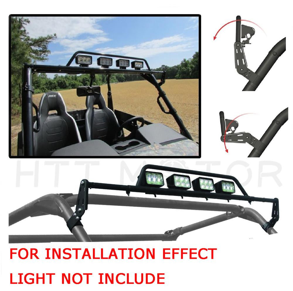 Adjustable LED Light Bar Universal 2" Mount Can-Am Commander Kawasaki Teryx RTV